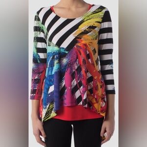 Colorful Striped Women's Top